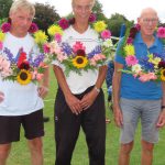 Bolsward 29 aug 2025 heren 65+ prijswinnaars Ferdinand vd Werf Simon de Groot Hielke Raukema - kaatsnieuws.com