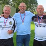 Jaarklassement 50+ Piet Zondervan (3). Mannes van Weert (1) en Jan Fokke Mulder (2)