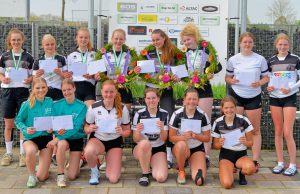 Maud Hellinga, Brecht Renema en Martsen van der Goot in de kransen