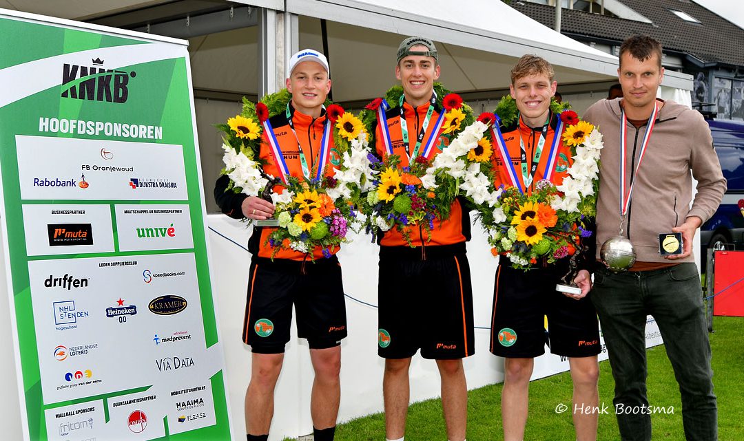 Winnaars NK junioren 2025. Rick Minnesma, Jorn Lars van Beem. Jorrit Nanninga